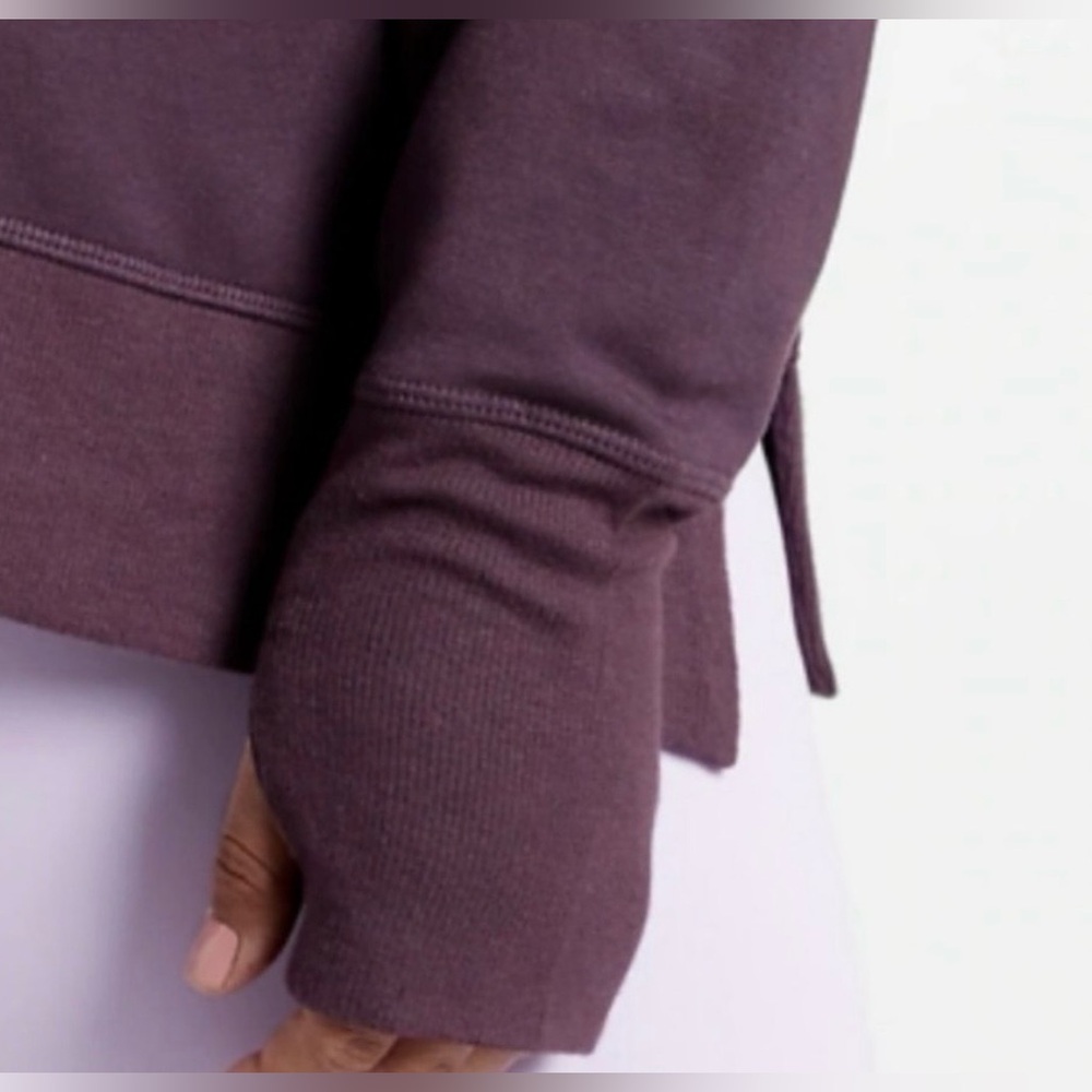 EUC Athleta Deep Purple Coaster Luxe Sweatshirt With Thumb holes,size Large-tall - Picture 6 of 15